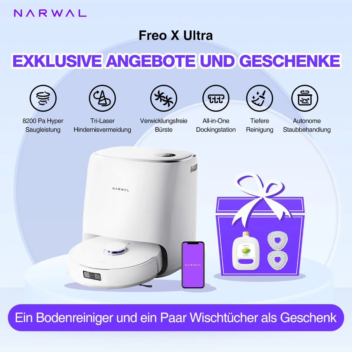 Narwal Freo X Ultra Saugroboter mit Wischfunktion